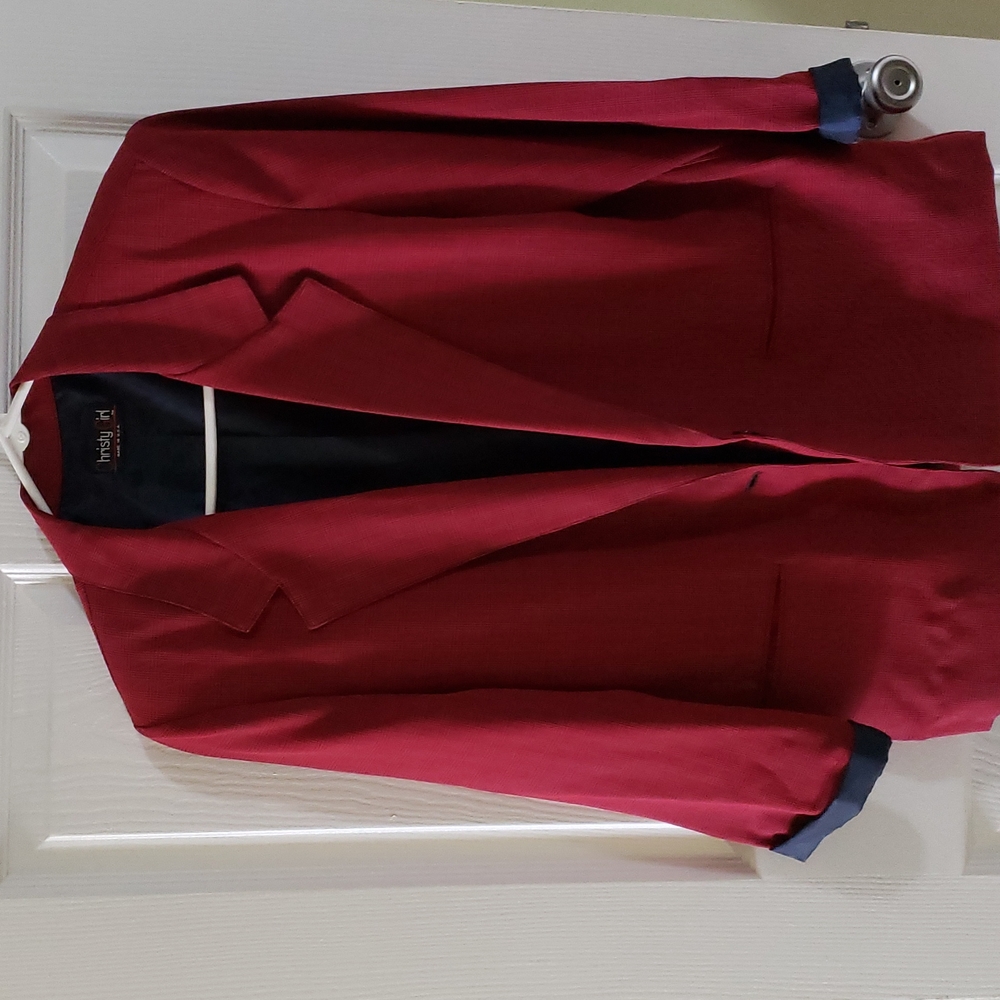 Red and blue Christy Girl blazer, size 10